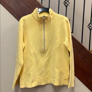 Tommy Bahama Yellow Cotton Zip Pullover